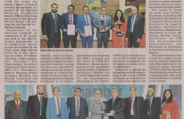 CIPM Sri Lanka bags two prestigious awards at National Business Excellence Awards 2021