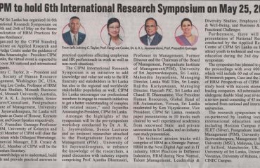 CIPM 6th International Research Symposium