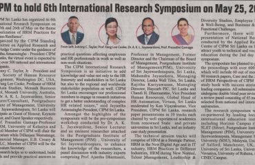 CIPM 6th International Research Symposium