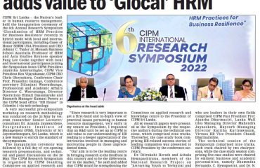 CIPM 6th Research Symposium Adds Value to ‘Glocal’ HRM