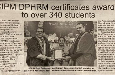 CIPM DPHRM Certificates Awarded to Over 340 Students 